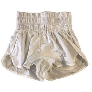 FP Movement Free People The Way Home Shorts White High Waisted Running Small